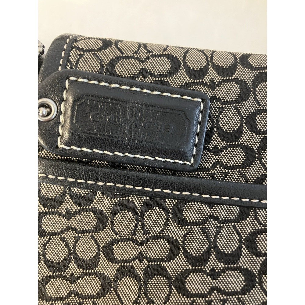 Coach VTG Y2k Black Soho Hobo‎ Stitchflap With Wallet - Picture 2 of 7